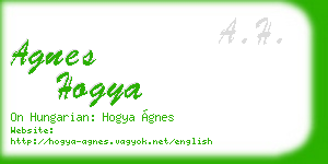 agnes hogya business card