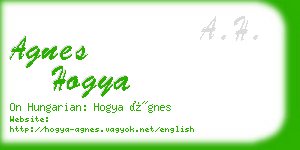 agnes hogya business card